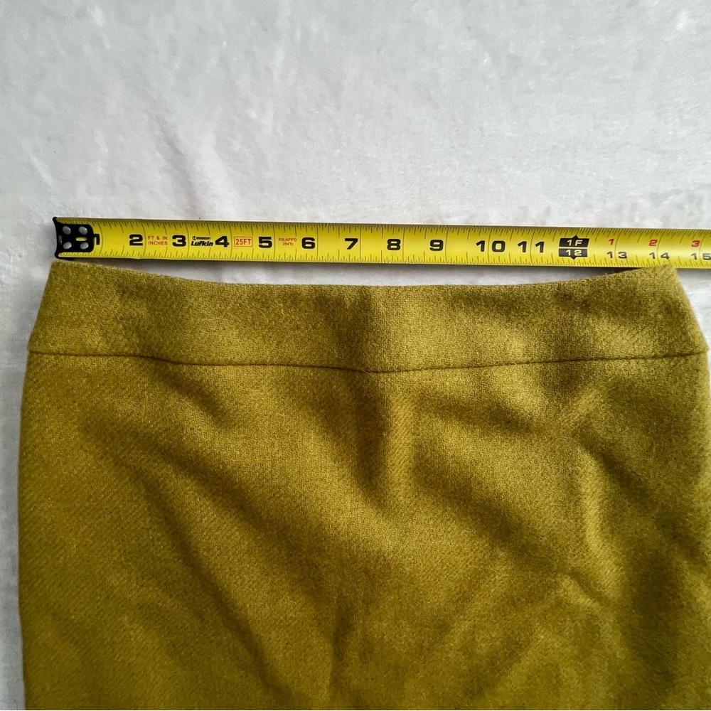 Boden Mustard Green Wool Pencil Skirt, Size 10 - Picture 10 of 10